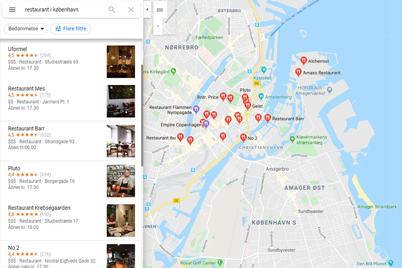 Maps søgning